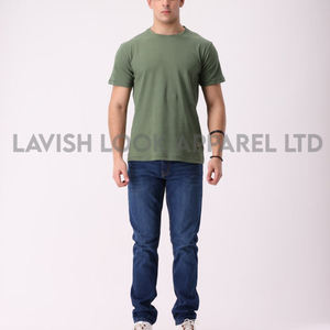 T-shirt pour homme de haute qualité 100% coton Streetwear T-shirt uni lourd Fabricant - Product Image 4