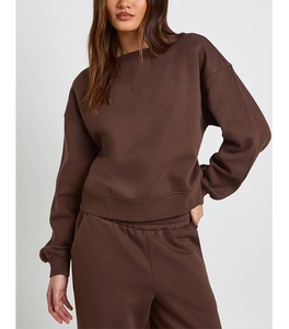 Modest Style <b>Sexy</b> Ladies Wide Leg Joggers Set Canvas Cotton Loose Fit Sweatshirt Anti Bacterial <b>Gym</b> <b>Wear</b> Winter Causal 2PCS Set - Product Image 3