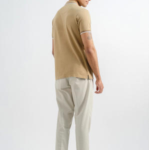 Logo personnalisé, votre propre marque, col montant uni pour chemise, manches courtes, polyester, séchage rapide, écologique, respirant, vêtements de plein air pour hommes - Product Image 3