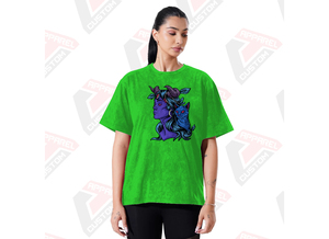 T-shirt tendance pour femmes pour l'été, confortable, écologique, en denim, batik, velours côtelé, avec appliques et perles. - Product Image 2