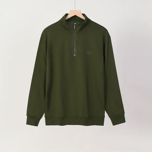 Vente en gros de sweat-shirts à capuche pour hommes en coton 100% avec broderie de marque, style ample, demi-zip, confortable, pour l'extérieur, avec motif 3D - Product Image 4