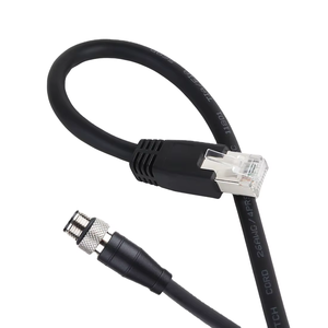 Câble de caméra industrielle RJ-45-TO-M12-8P à code A pour les appareils d'imagerie industrielle et les environnements de fonctionnement continu - Product Image 1