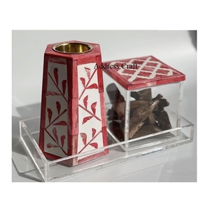 อินเดียแฮนด์เมดที่ดีที่สุดราคาอะคริลิถาดกล่องBurnerชุดBackdoorชุดOudน้ําหอมBurner Oudกล่องชุดธูปBurnerผู้ขายที่ดีที่สุด - Product Image 2
