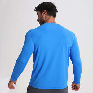 T-shirt manches longues gaufré épais et surdimensionné pour hommes T-shirt en tricot gaufré en bambou pur pour hommes - Product Image 2