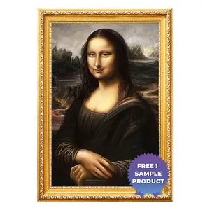 Leonardo da vinci의 Mona Lisa 페인팅 재사용 가능한 내구성 폴리스티렌 소재로 정적 전기로 표면을 유지합니다.