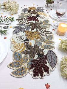 Camino de Mesa Colorido de Moda, Camino de Mesa de Tela con Parches y Cuentas, Decoración Festiva para Mesa de Cena y Celebraciones - Product Image 4