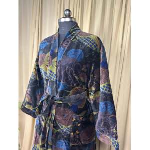 Kimono de luxe unisexe en velours, élégant, réversible, doublé de soie, robe de chambre originale, douce, pour l'automne et l'hiver, cadeau de Noël, robe de maison, veste bohème - Product Image 6