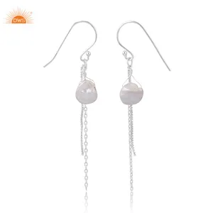 Best Quality 925 Sterling Silver Pearl Dangle Earring Jewelry For Women Pearl Jewelry Collection Demi Fine Jewelry Manufacturer