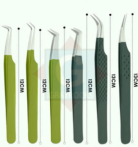 Pince à épiler à pointe pointue en acier inoxydable de haute qualité outils de beauté greffés colorés - Product Image 3