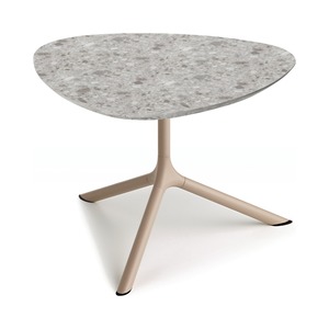 Base de table trépied d'extérieur, colonne en acier peint, bride de fixation en fonte - Product Image 3