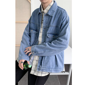 Streetwear de luxe personnalisé pour hommes Vestes en jean Logo à l'avant de haute qualité et prix réduit de gros OEM Service à capuche Hiver - Product Image 1