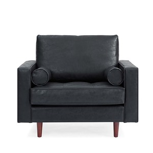 Sillón Negro GSD6831 02, Sofá Individual con Diseño Acolchado, Cómodo Sillón Reclinable para Hogar, Oficina, Cafetería, Estilo Francés - Product Image 2