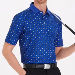 2023 logotipo personalizado para hombre para Polo estilo Formal con diseño de patrón secado rápido 88% poliéster y 12% Spandex camisetas impresas - Product Image 2
