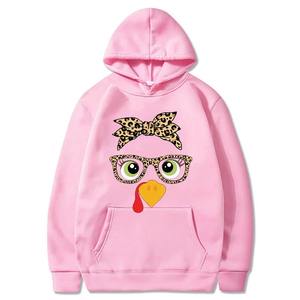 Sweat à capuche mignon poulet femmes sweats à capuche esthétiques automne hiver dessin animé graphique pulls décontractés sweats - Product Image 3