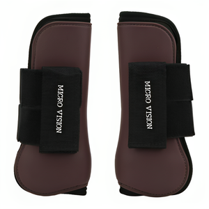 Nouveau 2024 conception équipement d'équitation, bottes de tendon de cheval sautant avant arrière réglable en cuir PU garde de protection botte de tendon - Product Image 4