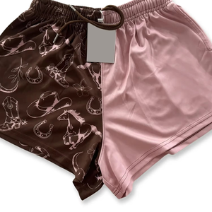 Women's Mid Elastic Waist Breathable 100% Cotton Hot Shorts Running Shorts Digital Printing - Product Image 5
