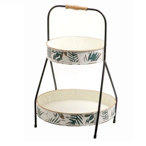 Présentoir à gâteau arrondi pour fêtes événementielles Support à plateau à gâteau en aluminium durable au design martelé - Product Image 4
