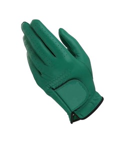 Guantes de golf lisos de la mejor calidad Guantes de golf de cuero suave de piel de oveja de alta calidad para hombres Color verde oscuro - Product Image 1