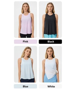 เสื้อออกกำลังกายแขนกุดแห้งเร็วสำหรับผู้หญิงชุดออกกำลังกายเล่นโยคะแบบกำหนดเองระบายอากาศได้ดี XW-DSS112 - Product Image 3