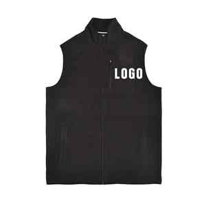 Gilet en polaire souple personnalisé pour hommes Gilet sans manches pour l'extérieur avec étiquette de logo brodée pour l'uniforme de travail et le camping - Product Image 3