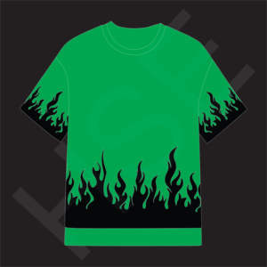 T-shirt unisexe en coton avec motif flamme, graphique tendance - Product Image 2
