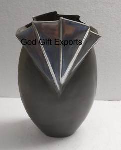 Florero de Metal hecho a mano de lujo antiguo, decoración de boda, centro de mesa para el hogar, oficina, maceta Floral de lujo para decoración Interior - Product Image 1