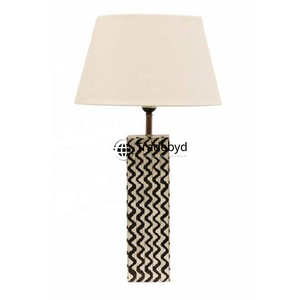 Lampe de table LED AC E26 de luxe en os incrusté, artisanale, éclairage décoratif, intensité variable, écologique, pour intérieur moderne et classique - Product Image 6