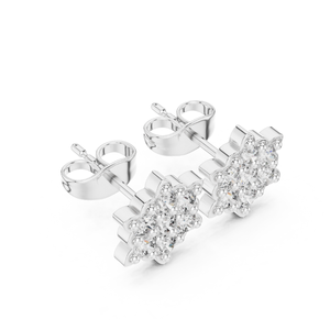 Boucles d'oreilles élégantes en diamant rond fantaisie cultivées en laboratoire certifié IGI bijoux de luxe étincelants de haute qualité pour femmes - Product Image 2