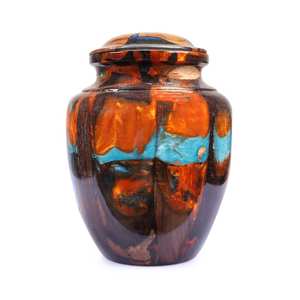 High Quality Rosewood and Resin Mix Urn <b>Box</b> For Human Handmade Urn <b>Box</b> For Funeral Small <b>Keepsake</b> - Product Image 1