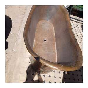 Fabrication indienne Baignoire autoportante double en cuivre de haute qualité pour baignoire Nouveau design Baignoire de trempage fabriquée en Inde - Product Image 5