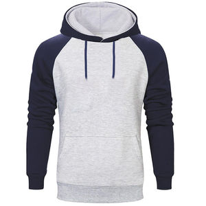 Tendencia 2025 Sudadera con capucha de bloque de color para hombre Venta al por mayor Sudaderas y sudaderas con capucha de algodón con logotipo personalizado Ropa de calle de gran tamaño - Product Image 3