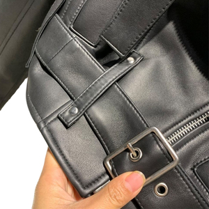 แจ็คเก็ตหนังสไตล์เรโทรสำหรับผู้หญิง คุณภาพพรีเมียม ทันสมัย สวมใส่สบาย แฟชั่นอินเทรนด์ สตรีทแวร์ลำลอง - Product Image 3