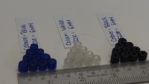 Perles de verre facettées bleues sur mesure de style russe, provenant de African Trade Beads, pour la fabrication de bijoux, colliers DIY et fournitures artisanales - Product Image 2