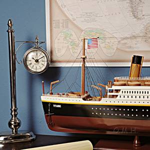 Horloge de poteau de lampadaire en laiton et aluminium, affichage décoratif unilatéral, design côtier, légère, modèle artisanal ancien et moderne pour table - Product Image 6