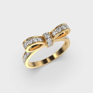 Anillo de Compromiso con Diamante Cultivado en Laboratorio de 1.50 Quilates, Oro Sólido de 14K, Diseño de Lazo, Media Eternidad, Chapado en Rodio, Anillo Romántico para Bodas y Fiestas - Product Image 2