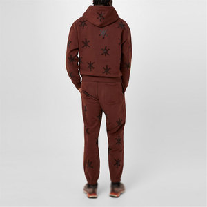 Sudadera con capucha de invierno para hombre de estilo urbano inspirado en el diseñador 100% algodón mezclado con letras de diamantes de imitación brillantes - Product Image 4