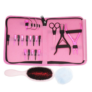 Kit d'outils pour extensions de cheveux en acier inoxydable de haute qualité avec accessoires personnalisés et pinces petites/grandes - Product Image 3