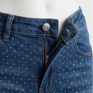 Pantalones Vaqueros de Mujer de Cintura Media de Alta Calidad, Venta Directa de Fábrica OEM, Estilo Urbano, Transpirables, de Secado Rápido, Corte Regular, Premium - Product Image 4