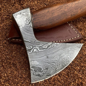 Venta al por mayor personalizado de alta calidad OEM ODM servicio profesional último diseño hachas de Damasco con mango de madera de hacha de acero ligero - Product Image 5