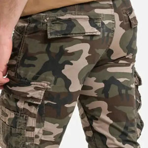 Pantalones Cargo de Algodón Grueso Negro para Hombre, Bolsillos de Alta Calidad, Diseño de Logotipo Personalizado, Pantalones Multibolsillos para Exteriores de Alta Calidad - Product Image 4