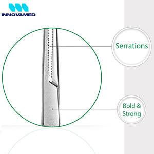 Pinza Hemostática Recta y Curva Multiusos con Bloqueo, Pinza Mosquito, Instrumento Quirúrgico de Clase I con Certificación CE para Cirugía por INNOVAMED - Product Image 3