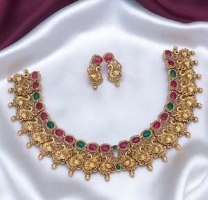 Look Simple Style Paon Et Collier Plaqué Or Polonais Mat pour Fêtes Mariages Laiton avec Cadeau Parfait Pour Les Femmes - Product Image 2