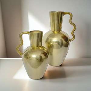 Moderno Minimalista Metal Artesanía Florero Aluminio Brillante - Product Image 4