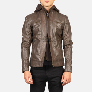 Chaqueta de cuero hecha a mano de primera calidad para hombres Material de grano completo Ajuste y diseño moderno para mercados de moda de alta gama - Product Image 1