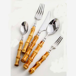 New Gold Plated High Demand <b>Flatware</b> <b>Set</b> with Royal Look Luxury Round Design Handle Stainless Steel Utensils <b>Set</b> - Product Image 5