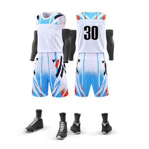 Vente en usine de basket-ball uniforme de haute qualité vêtements de sport personnalisés ensemble de shorts de basket-ball d'été en polyester pour hommes - Product Image 1