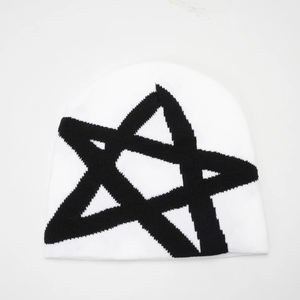 Gothic Streetwear Star Beanie Hat Winter Warm Soft Knit Skull Cap Unisex Moda al aire libre Uso diario - Product Image 4