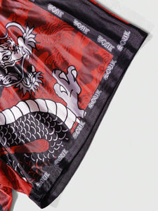 กางเกงขาสั้นมวยไทยสำหรับผู้ชายและผู้หญิงกางเกงขาสั้นสไตล์สตรีทปรับแต่งได้ขนาดเอง MMA สำหรับฟิตเนสกางเกงเทควันโด - Product Image 5