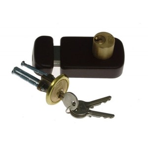 Serrure de jante LOB TB52 à double cylindre, marron - Product Image 1
