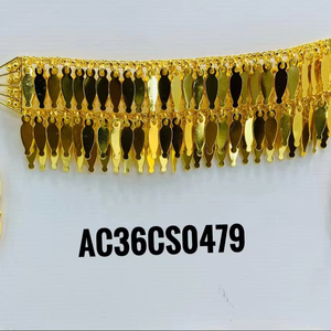 ชุดเครื่องประดับสำหรับผู้หญิงชุดเครื่องประดับอาราบิคชุบทองพร้อมต่างหูดีไซน์คลาสสิกที่สวยงาม - Product Image 1